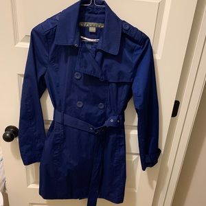 Blue raincoat